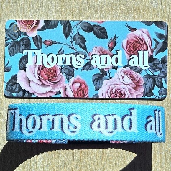 ZOX "THORNS AND ALL" #679 FLORAL ROSE BLOG POSITIVE AFFIRMATIONS WRISTBAND - Picture 4 of 9